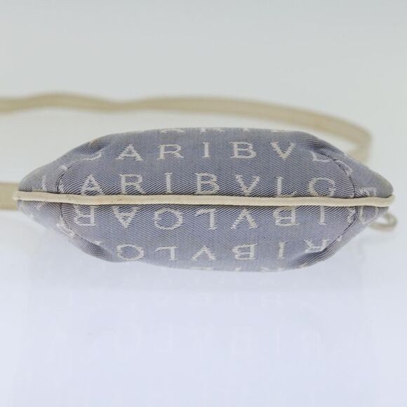 Bulgari Logo Blue Canvas Shoulder Bag (Pre-Owned) - Picture 3 of 16